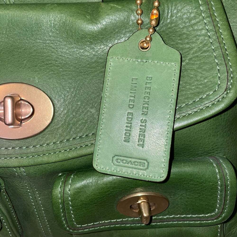 Coach Bleecker Street Limited Edition Peyton Satchel 12791 Green Legacy Leather - Picture 2 of 13